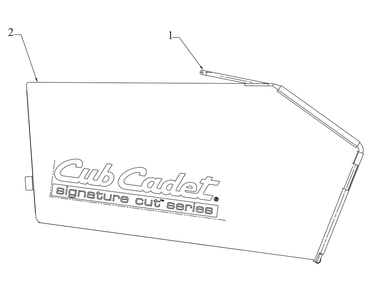 Grassbag Diagram and Parts List for SCP21E (18AEB9C5B10)(2021) Cub Cadet Lawn Mower